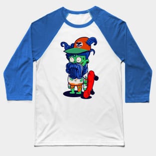 Skater Zombie Baseball T-Shirt